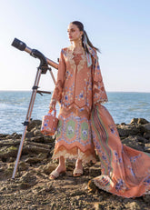Flow by Crimson '25 | Under The Tuscan Love-D1 A | 3PC Luxury Lawn Suit